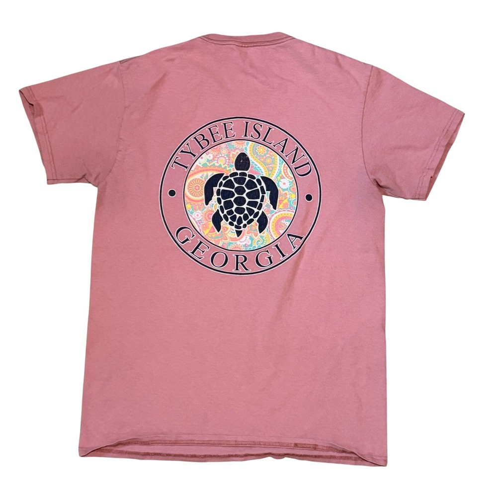 Delta Pro Weight Tybee Island Georgia Turtle Graphic T Shirt Mens M